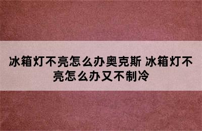 冰箱灯不亮怎么办奥克斯 冰箱灯不亮怎么办又不制冷